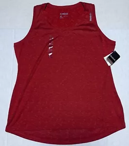 Reebok Fire Coral Speedwick Tank Top Size XL Women’s Athletic Sportswear V-Neck - Picture 1 of 7