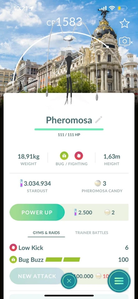 Pokémon Feromosa Brillante Madrid España Fondo - GO Comercio 1 Mil Polvo de Estrellas Foto 1 de 1