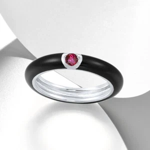 Pretty Multicolor Jewelry 925 Silver Plated Ring Cubic Zircon Party Gift Sz 6-10 - Picture 1 of 10