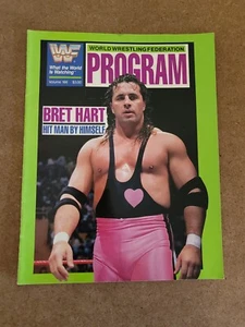 BRET HART VINTAGE 1989 WWF WRESTLING HOUSE SHOW PROGRAM VOL 166 Big John Stud - Picture 1 of 8