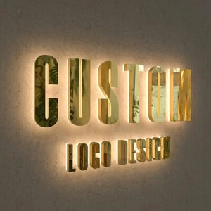 Custom 3D Metal Backlit Signs,Business Signs,Personalized Wall Signs,Salon Si - Picture 1 of 9