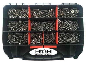 M5 - M8 -DIN 965 H, 480 ASSORTED COUNTERSUNK PHILLIPS STAINLESS SCREWS SET - Picture 1 of 1
