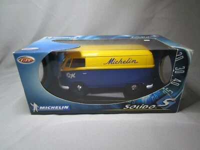 AR669 SOLIDO 1/18 VW COMBI 1966 MICHELIN Ref 82004 TRES BON ETAT - Photo 1/4