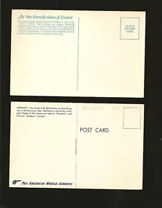 Vintage Pair of Airline Color Postcards United and Pan American World Unposted - Bild 1 von 2