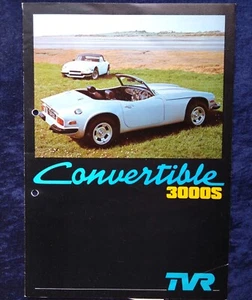 TVR 3000 S Convertible ( Cabrio )  Prospekt, 7.1978, gelocht - Picture 1 of 3