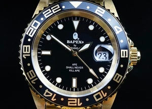 Orologio automatico A BATHING APE Bapex serie T001 Rolex GMT tipo 40 mm - Foto 1 di 12