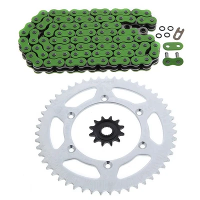 Cadena y piñón junta tórica verde 12/51 114L para Yamaha WR250F 250 F 2001-2013 Foto 1 de 4