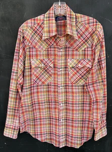 Levi's Pearl Snap Western Hemd Herren Medium kariert Doppeltaschen - Bild 1 von 7