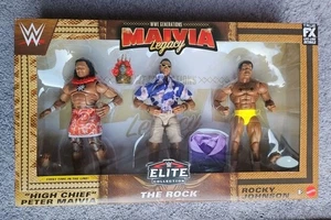 WWE Mattel Elite Rock, Rocky Johnson, Peter Maivia WWE Generations Legacy 3er Pack - Bild 1 von 11