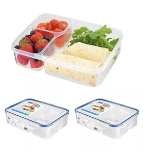 Food Storage Compartment Containers Airtight Clip Lock Food Lunch Box - Picture 1 of 5