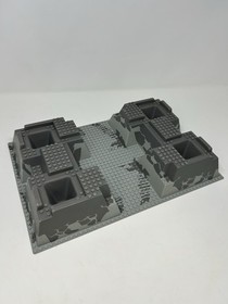Vintage LEGO 4990 Raised 32 x 48 x 6 w/ 4 Corner Pits with Rock Raiders Pattern