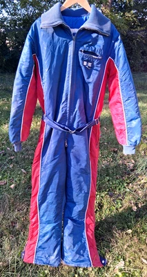 Traje de nieve Kawasaki vintage años 80 impermeable con cinturón - mediano LEER Foto 1 de 4