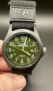 Timex Mens Watch Expedition Scout Green Dial Fast Wrap Strap - Picture 1 of 7