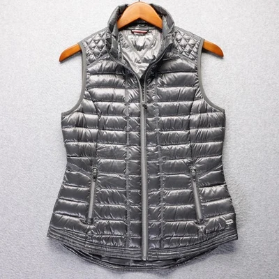 Tommy Hilfiger Chaleco Deportivo Mujer S Gris Plumón Acolchado Cremallera Senderismo Luz Mamá Foto 1 de 4