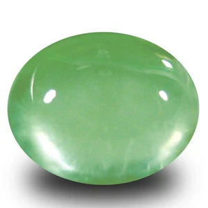 2.33 ct Magnificent fire Oval Cabochon Cut (9 x 7 mm) Un-Heated Green Prehnite - Picture 1 of 1