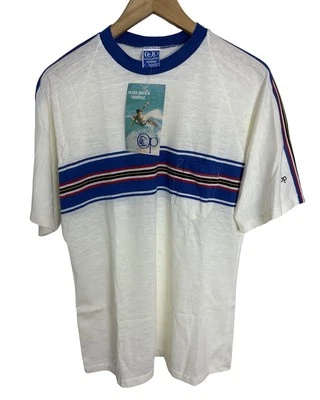 Camiseta De Colección Años 70 OP Ocean Pacific Para Hombre Rayas Bolsillo Frontal Talla L Sin Stock  Foto 1 de 4
