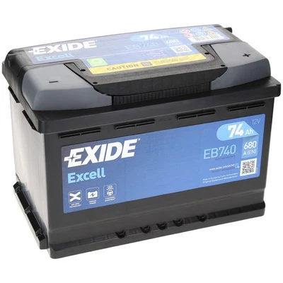 Exide Excell 12V 74 Ah 680A EN Autobatterie ersetzt 70Ah 71Ah 73Ah 75Ah 77Ah - Bild 1 von 4