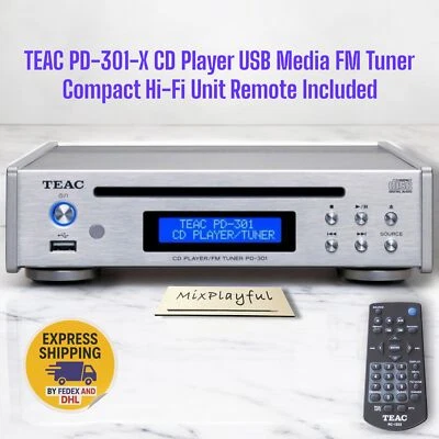 TEAC PD-301-X CD Player USB Media FM Tuner Compact Hi-Fi Unit Remote Included - Image 1 of 2
