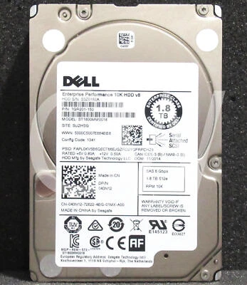 ST1800MM0018 43N12 Seagate 1.8TB 10KRPM 6Gb/s 512e SFF 2.5" SAS HDD Hard Drive - Image 1 of 4