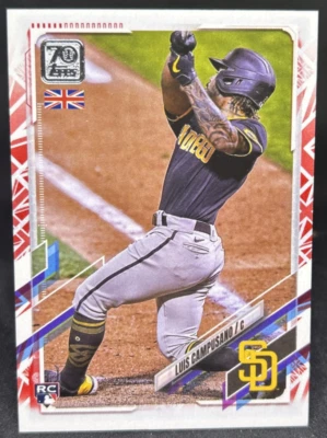 2021 Topps UK Edition Union Jack /99 Luis Campusano #48 Rookie RC - Image 1 of 2