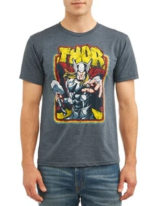 Marvel Men's Avengers THOR Graphic Tee / T-Shirt (Navy Heather, Small S, 34-36) - Picture 1 of 4