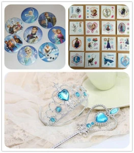 Frozen Elsa Anna Tatouage Autocollant Mural Badge Tiare Baguette Amovible Décor - Bild 1 von 4
