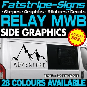 to fit CITROEN RELAY L2 MWB MOUNTAINS STICKERS GRAPHICS DECALS VAN MOTORHOME - Picture 1 of 2
