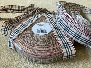 Burberry Plaid NOVA Check Gift Wrapping Ribbon 1"W Priced by the Yard - Picture 1 of 3