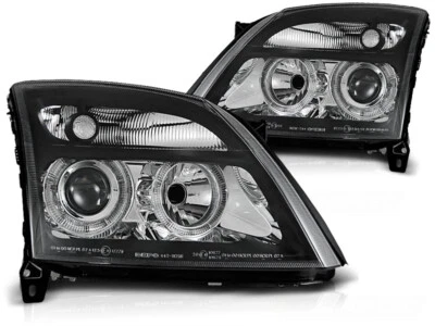 2x Scheinwerfer Angel Eyes für Opel Vectra C / Signum Bj. 02-05 Schwarz - Bild 1 von 2