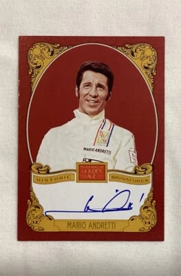 MARIO ANDRETTI SIGNED 2013 PANINI GOLDEN AGE AUTOGRAPH CARD #MA AUTO - Image 1 of 2
