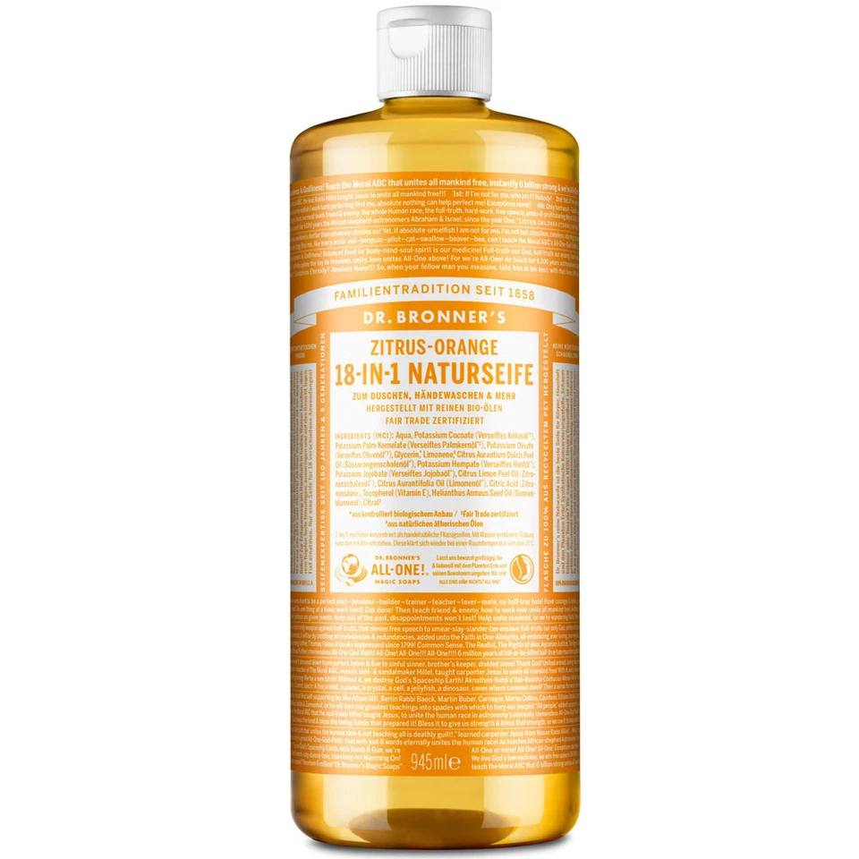Dr. Bronners 18-IN-1 Naturseife Zitrus Orange   945ml - Bild 1 von 1
