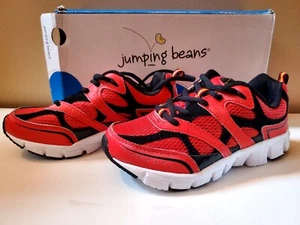 NIB Size 2 Boys Jumping Beans Red Black Shoes w/box New - Picture 1 of 3