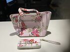 Brand New Guess Pink Floral Handbag & Matching Wallet