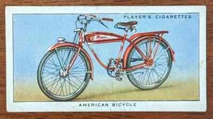 1939 John Player & Sons Cigarette Cards History of Cycling #38 American Bicycle - Imagen 1 de 1