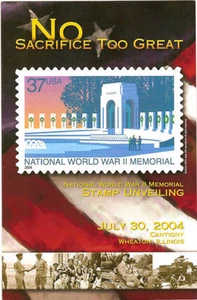 #3862 First Day Unveiling Prog 37c World War II Memorial Stamp w/6 Autographs - Picture 1 of 1
