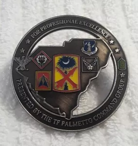 AUTHENTIC TF PALMETTO SOUTH CAROLINA ARNG NOBLE EAGLE RARE CHALLENGE COIN - Picture 1 of 3