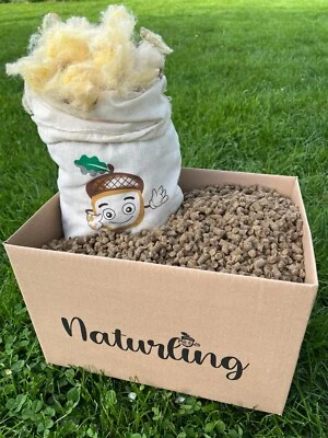 NATURLING Schafwollpellets Natur 3,5kg mit 250g Schafwolle - organischer Langzeitdünger