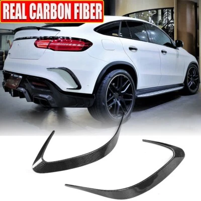 Barbatanas divisoras de para-choque traseiro de carbono real canards para Mercedes Benz C292 GLE63 GLE43 - Imagem 1 de 4