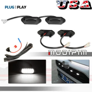 Smoke White Raptor-Style LED Light For Toyota RAV4 2019+ Front Grill/Grille Mesh - Picture 1 of 9