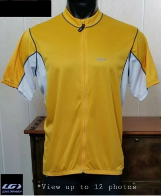 BICICLETA CICLISMO IZQUIERDA CREMALLERA COMPLETA S/S AMARILLO BLANCO S/S JERSEY ADULTO TALLA L Foto 1 de 4