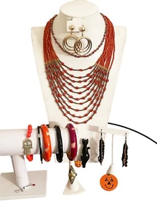 Otoño Otoño Halloween Curado Bisutería 16 Piezas Lote Mixto Collar Pin Anillo - Imagen 1 de 6