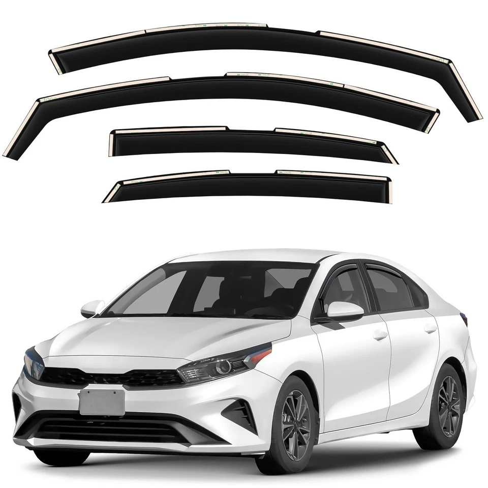 Parasoles de lluvia protectores de viento para Kia Forte 2019-2024 Foto 1 de 4