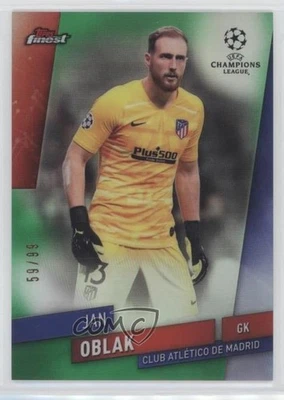 2019-20 Topps Finest UCL Green Refractor /99 Jan Oblak #73 - Image 1 of 2
