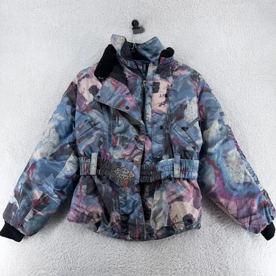 Vintage Polaris Jacket Womens Medium Blue Purple Belted Thermoloft Insulated 90s - Image 1 of 4