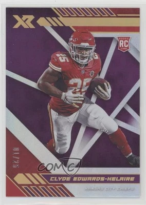 2020 Panini XR Rookie Purple /25 Clyde Edwards-Helaire #121 Rookie RC - Image 1 of 2