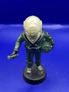 Vintage Hartz Scuba Diver Bubbler Aquarium Deep Sea Figure Ornament Green Gold - Picture 1 of 4