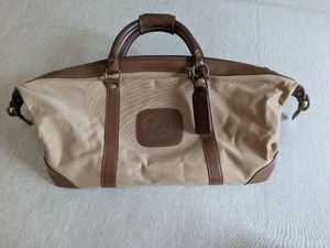 Vintage Ghurka Canvas Leather No.96 RARE LOGO Travel Business Boston Hand BAG - Picture 1 of 10