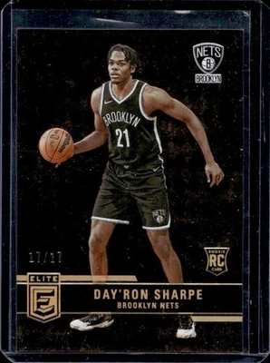 2021-22 Donruss Elite Day Ron Sharpe RC FOTL Bronze Rookie #17/17 Nets - Image 1 of 2