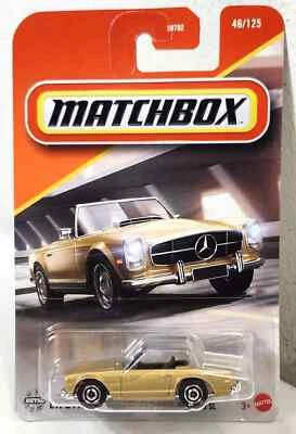 2025 Matchbox 1963 Mercedes-Benz 230 SL Gold Car 1/64 Toy Vehicle Mattel NEW - Image 1 of 3
