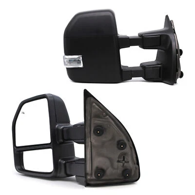 Nuevo estilo par de espejos retrovisores de remolque para 99-16 Ford F250/F350/F450 Super Duty manual Foto 1 de 4